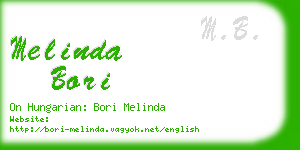 melinda bori business card